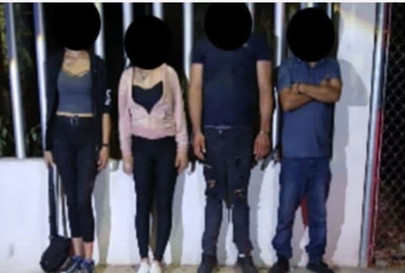 Detienen a dos hombres y dos mujeres con dosis de cocaína, metanfetamina, marihuana y cartuchos en Real de Minas, Culiacán