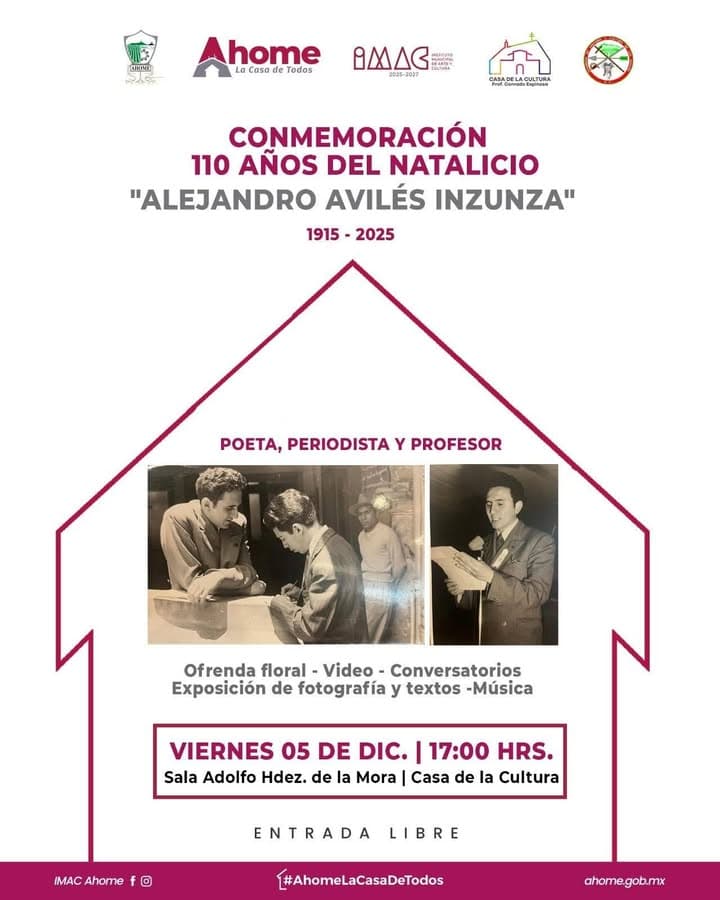 CONMEMORAN EN LOS MOCHIS 110 AÑOS DEL NATALICIO DEL POETA Y