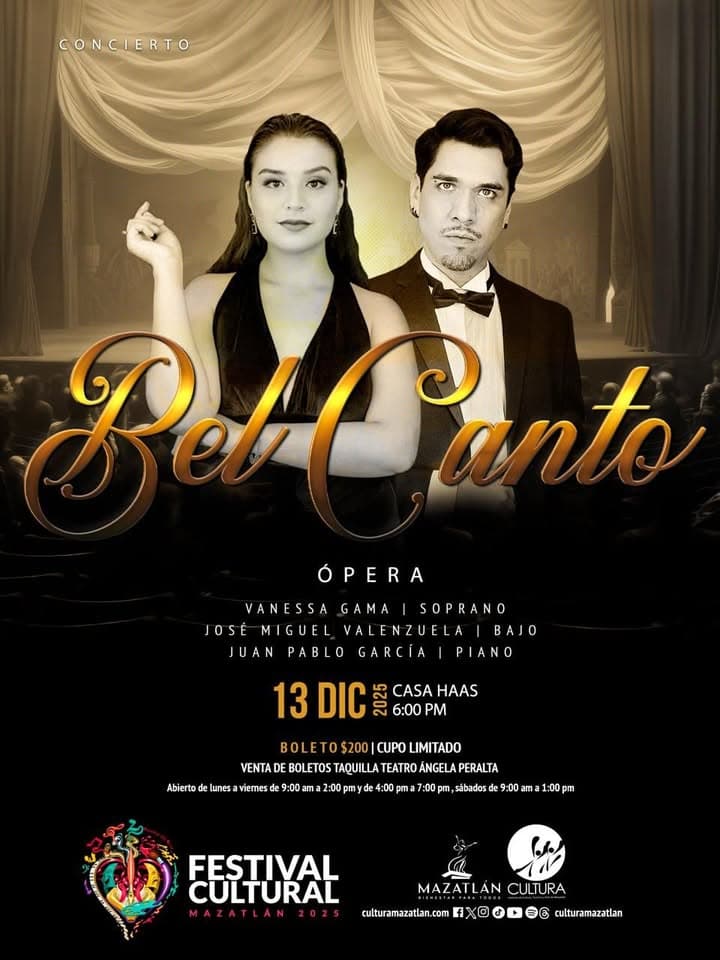 Disfrute el Bel Canto en Casa Haas con la voz de la soprano Vanessa Gama y el Bajo José Miguel Valenzuela