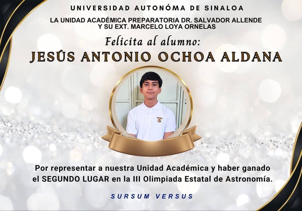 Jesús Antonio Ochoa, de la Preparatoria Dr. Salvador Allende, flamante ganador