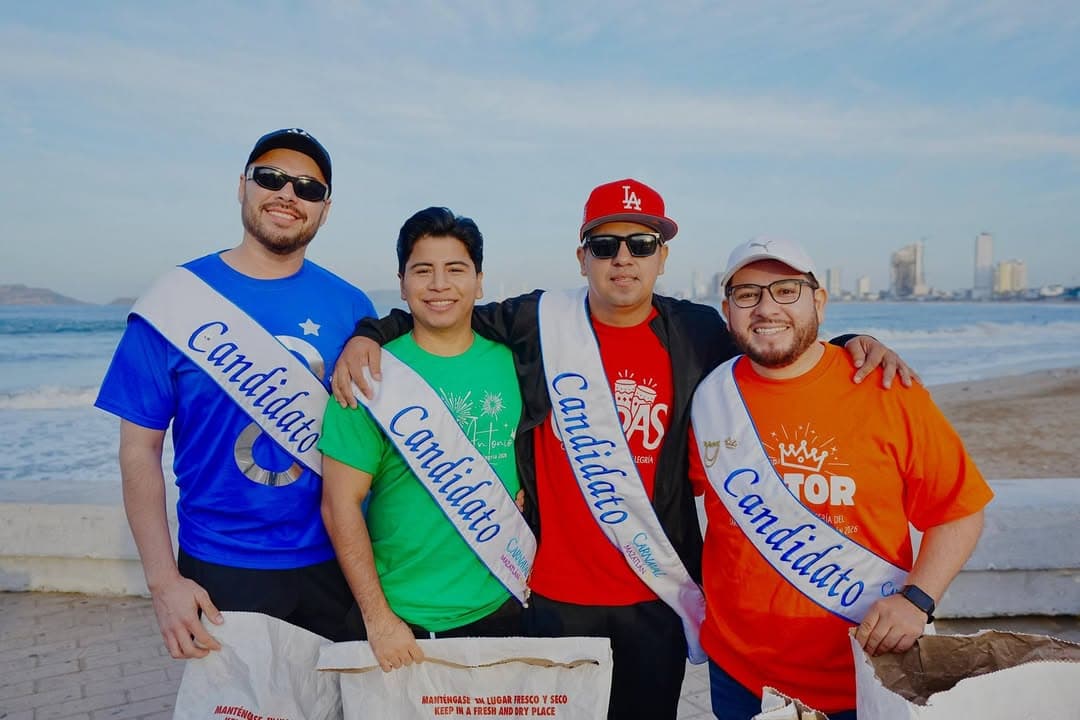 *Amanecen “Limpiando Playas”, los aspirantes a las coronas del Carnaval* Mazatlán,